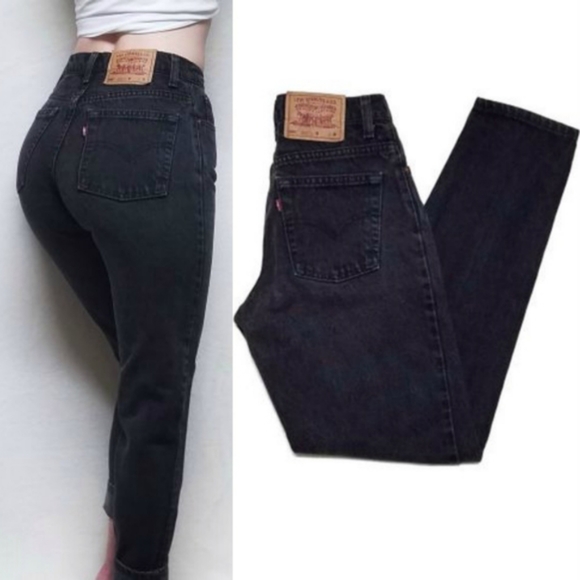 Levi's Denim - Vintage Levi's 550 Relaxed Tapered Black Mom Jeans